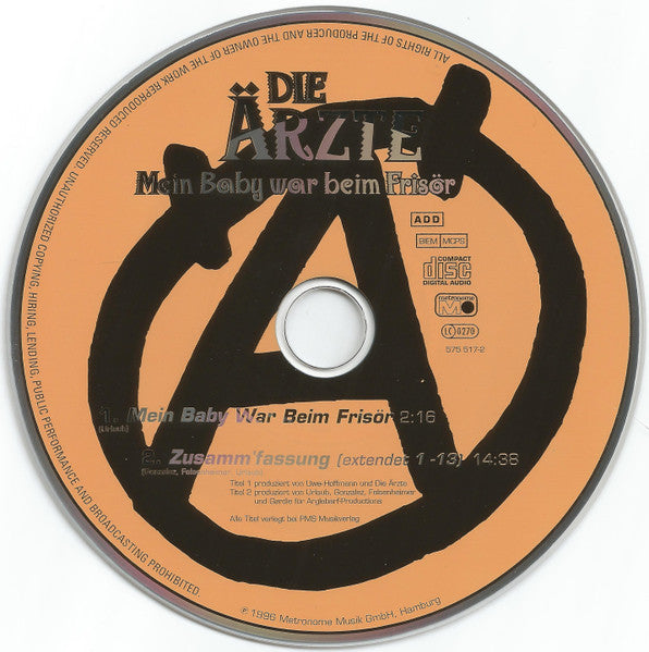 Die Ärzte : Mein Baby War Beim Frisör (CD, Maxi)