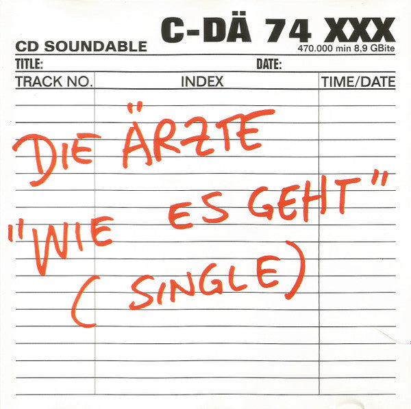 Die Ärzte : Wie Es Geht (CD, Maxi, Enh)