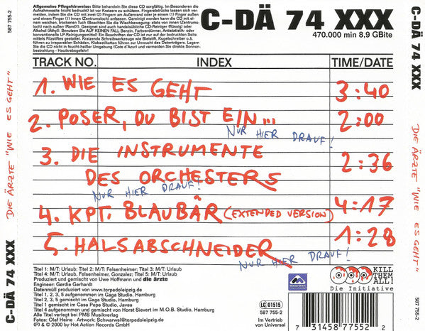 Die Ärzte : Wie Es Geht (CD, Maxi, Enh)