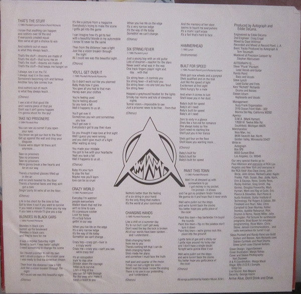 Autograph (2) : That's The Stuff (LP, Album, Ind)