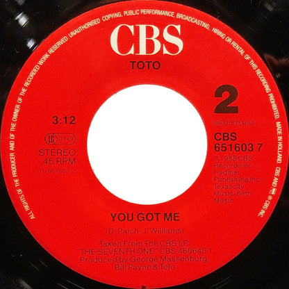 Toto : Pamela (7", Single)