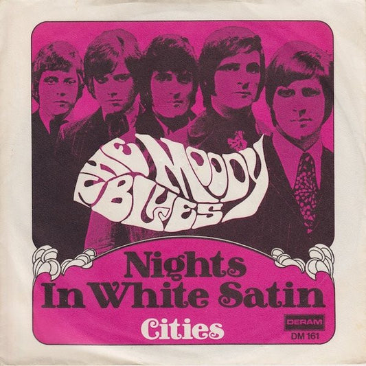 The Moody Blues : Nights In White Satin (7", Single, RE)