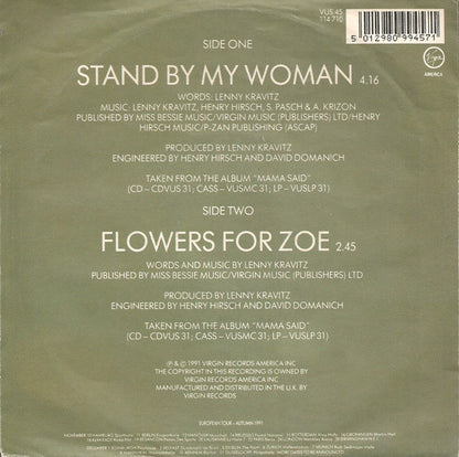 Lenny Kravitz : Stand By My Woman (7", Single)