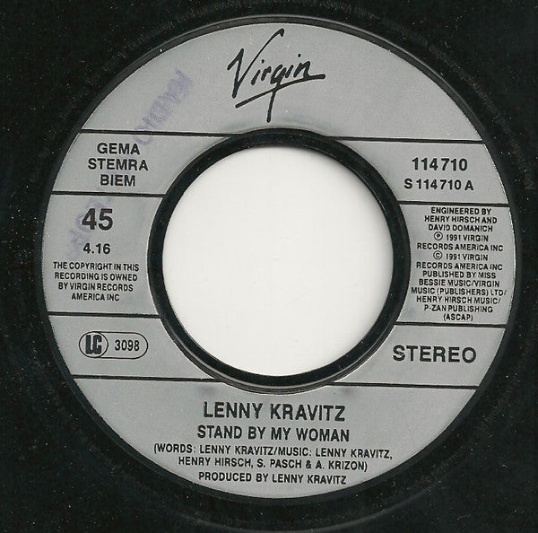 Lenny Kravitz : Stand By My Woman (7", Single)