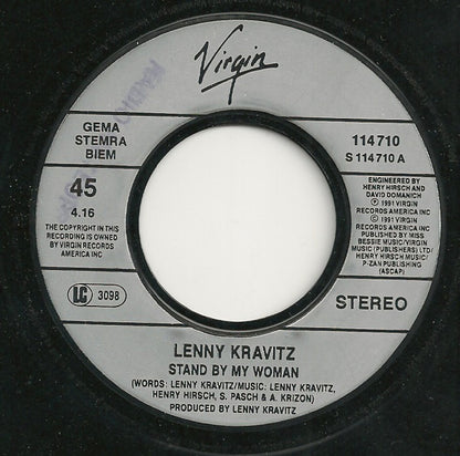 Lenny Kravitz : Stand By My Woman (7", Single)