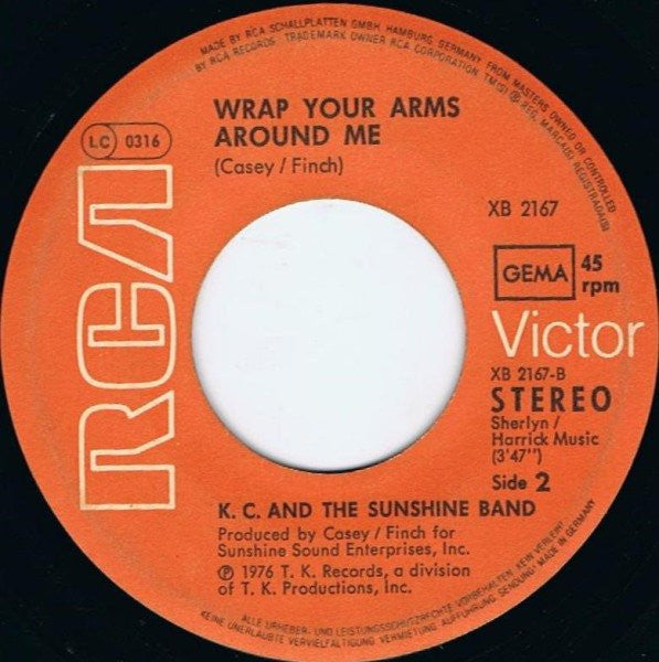 KC & The Sunshine Band : I'm Your Boogie Man (7", Single)
