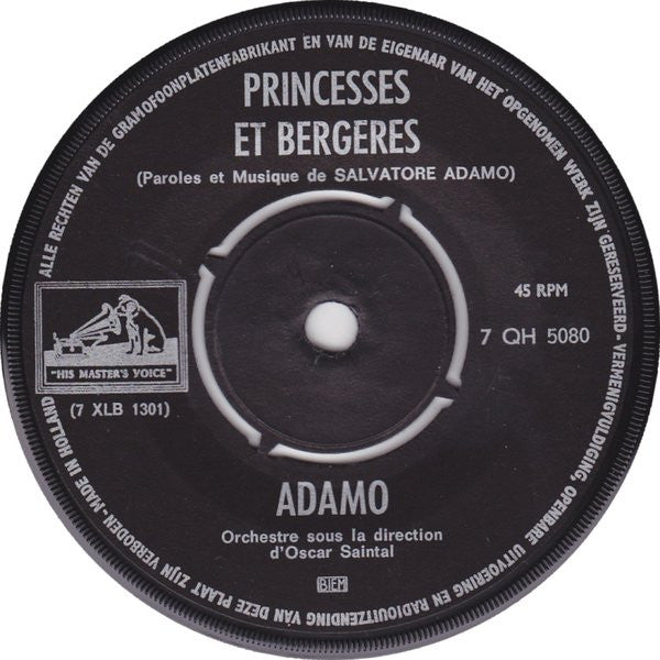 Adamo : Sonnet Pour Notre Amour / Princesses Et Bergeres (7", Single)