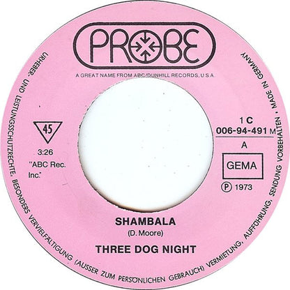 Three Dog Night : Shambala (7", Single, Mono)