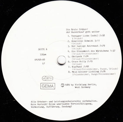Die Ärzte : Die Ärzte Früher! (1982-'83) Der Ausverkauf* Geht Weiter! (LP, Comp)
