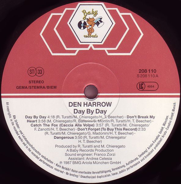 Den Harrow : Day By Day (LP, Album)