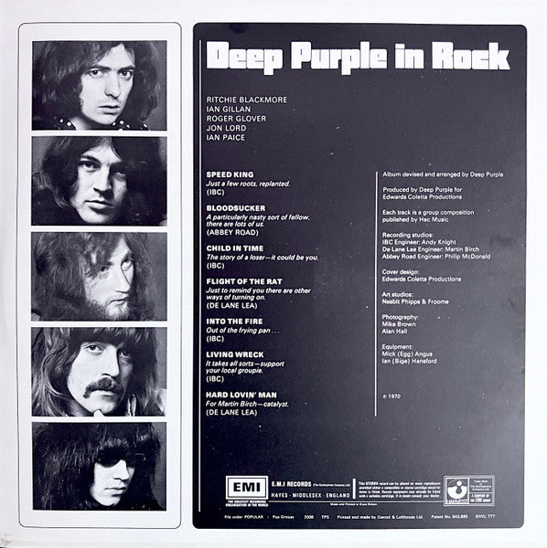 Deep Purple : Deep Purple In Rock (LP, Album, RE, Gat)