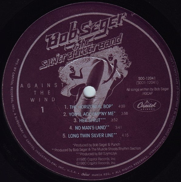 Bob Seger & The Silver Bullet Band* : Against The Wind (LP, Album, SRC)