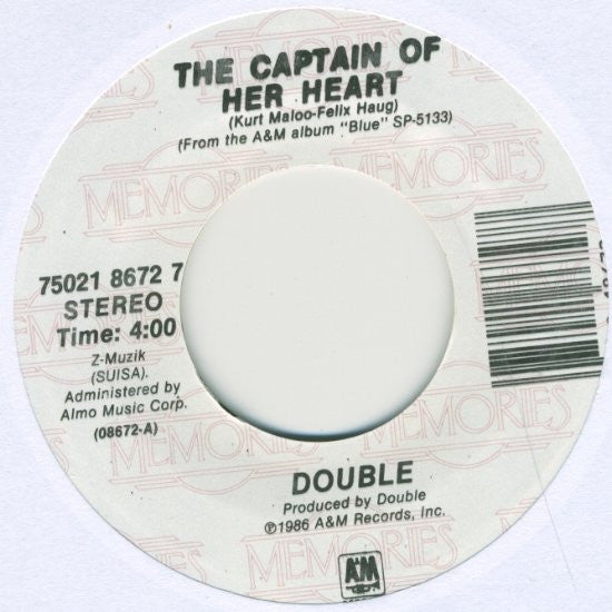 Double : The Captain Of Her Heart (7", Single, RE)