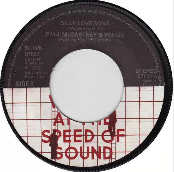 Paul McCartney & Wings* : Silly Love Songs (7", Single)