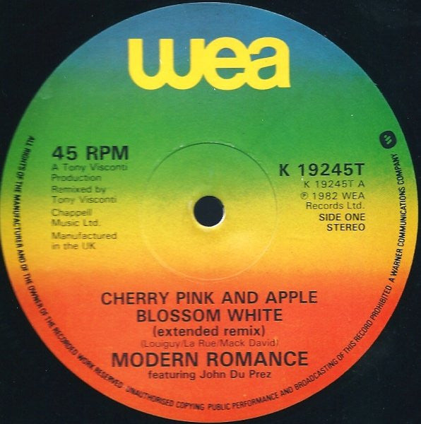 Modern Romance Featuring John Du Prez : Cherry Pink And Apple Blossom White (Remix) (12", Single)