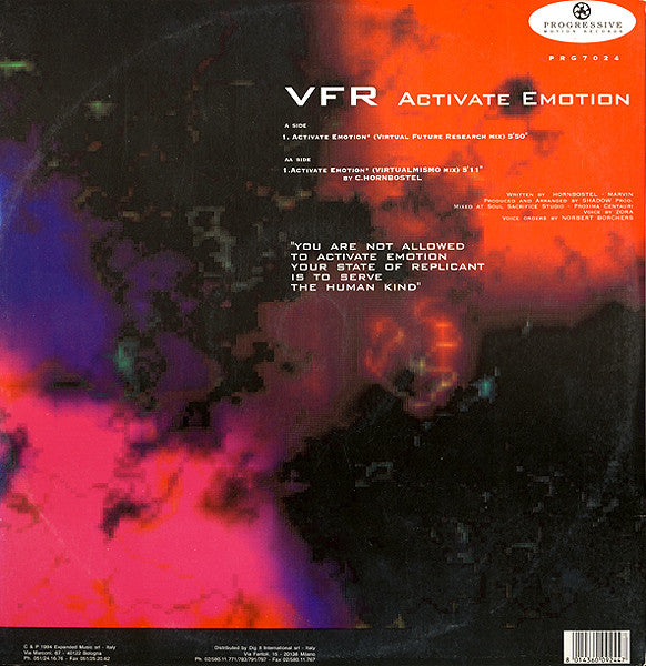V.F.R. : Activate Emotion (12")