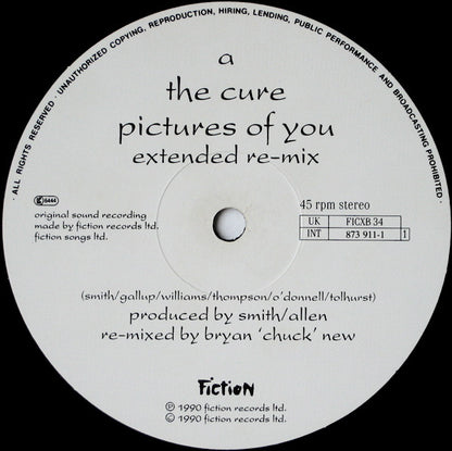 The Cure : Pictures Of You (12", Single)