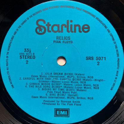 Pink Floyd : Relics (LP, Comp, RE, Tex)