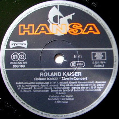 Roland Kaiser : Live In Concert (2xLP, Gat)