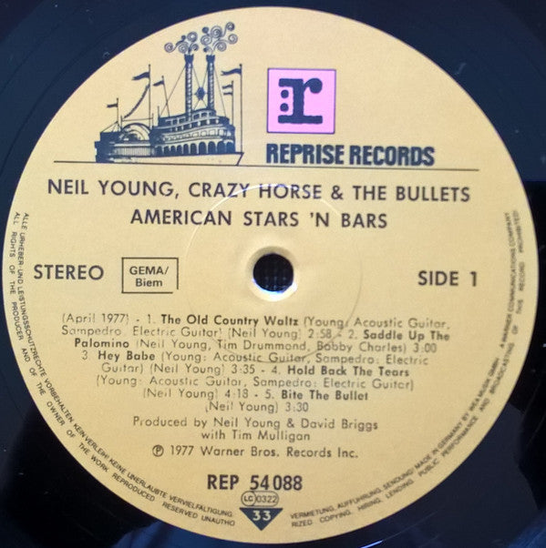 Neil Young : American Stars 'n Bars (LP, Album, RE)