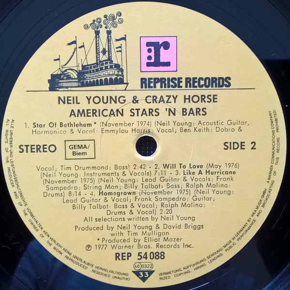 Neil Young : American Stars 'n Bars (LP, Album, RE)