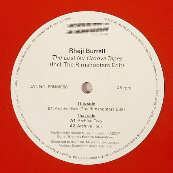 Rheji Burrell : The Lost Nu Groove Tapes (12", RSD, Red)