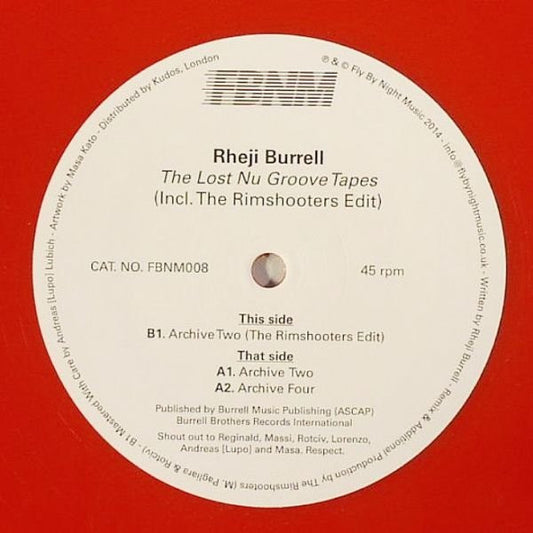 Rheji Burrell : The Lost Nu Groove Tapes (12", RSD, Red)