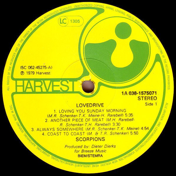 Scorpions : Lovedrive (LP, Album, RE)