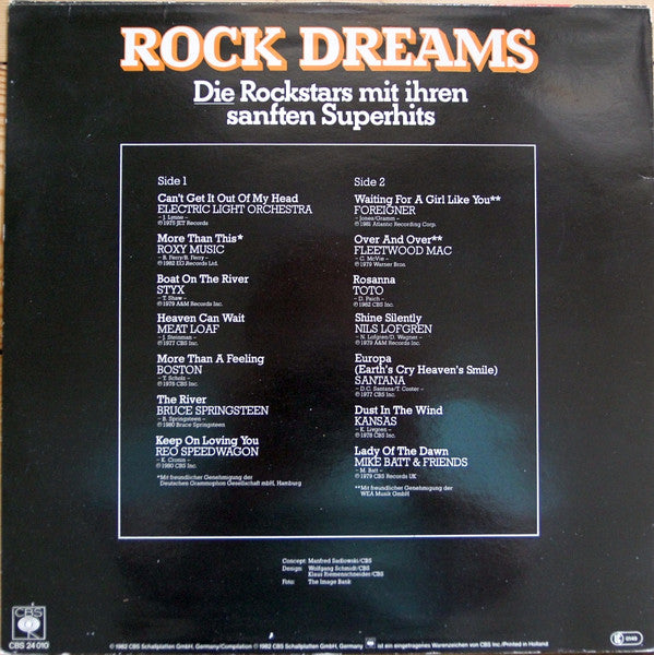 Various : Rock Dreams - Die Rockstars Mit Ihren Sanften Superhits (LP, Comp)