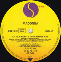 Madonna : La Isla Bonita (12", Maxi)