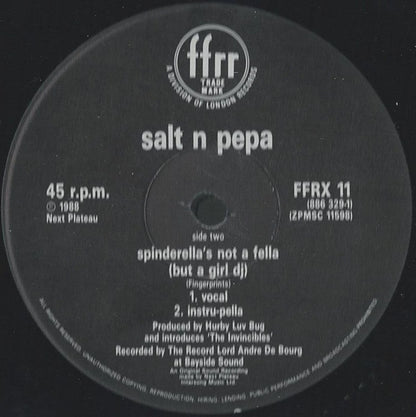 Salt 'N' Pepa : Shake Your Thang / Spinderella's Not A Fella (But A Girl DJ) (12", Single)