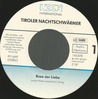 Tiroler Nachtschwärmer : Rose Der Liebe (7", Single)