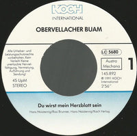 Obervellacher Buam : Du Wirst Mein Herzblatt Sein (7", Single)