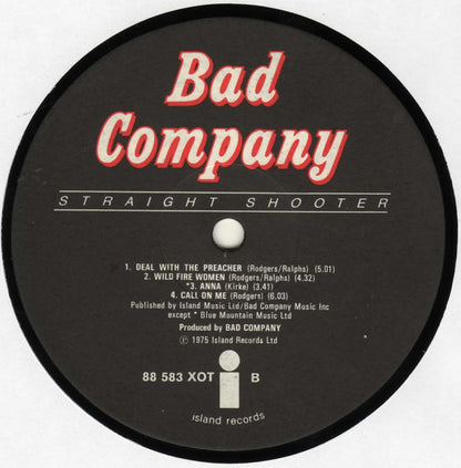 Bad Company (3) : Straight Shooter (LP, Album)