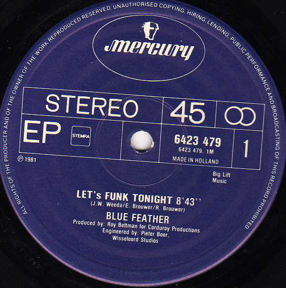 Blue Feather : Let's Funk Tonight / It's Love (12")