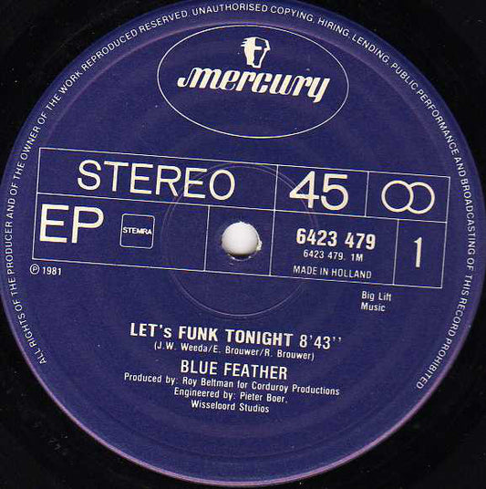 Blue Feather : Let's Funk Tonight / It's Love (12")