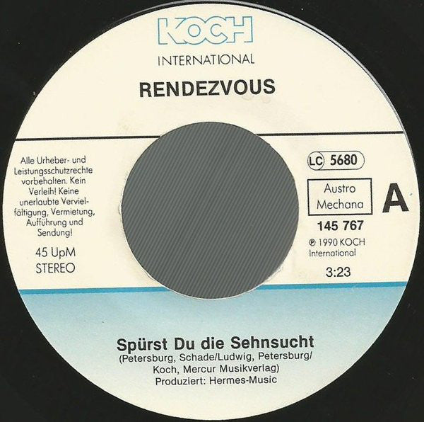 Rendezvous : Spürst Du Die Sehnsucht (7", Single)