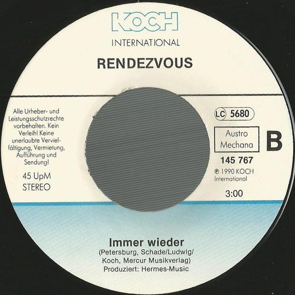 Rendezvous : Spürst Du Die Sehnsucht (7", Single)