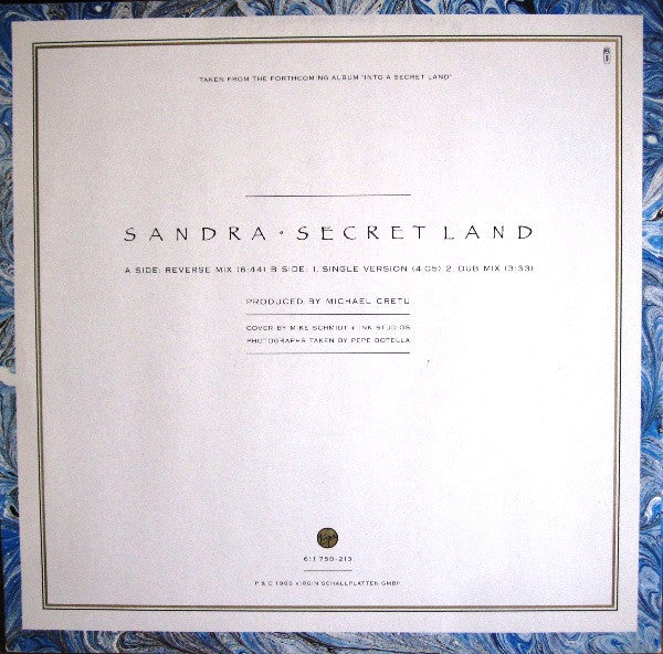 Sandra : Secret Land (Extended Single-Version) (12", Maxi)