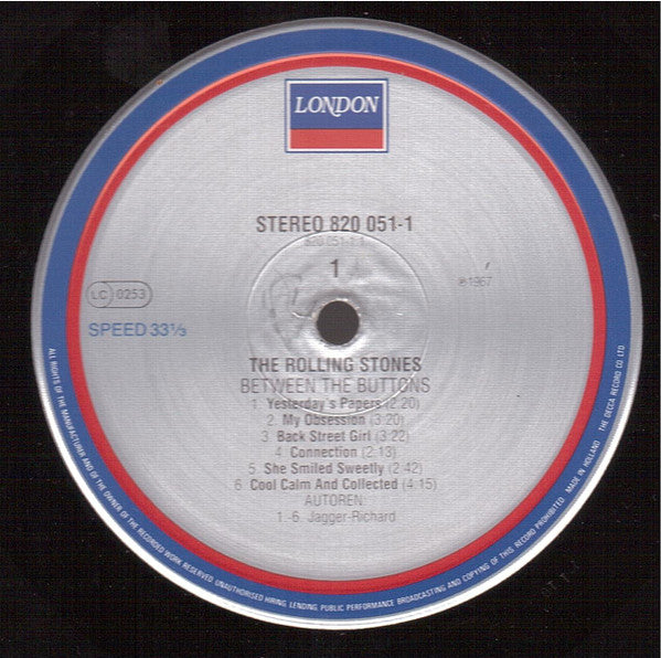 The Rolling Stones : Between The Buttons (LP, Album, RE)