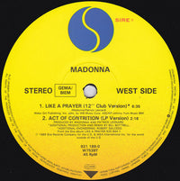 Madonna : Like A Prayer (12", Single)