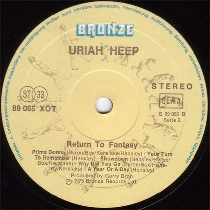 Uriah Heep : Return To Fantasy (LP, Album, Gat)