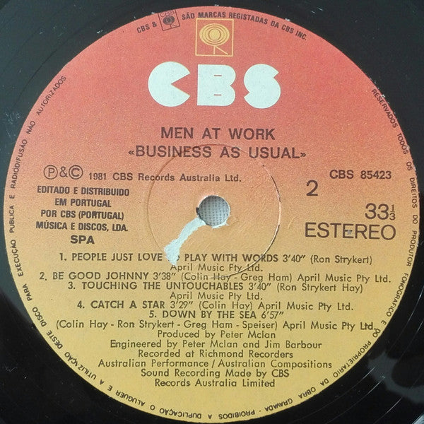 Men At Work : Business As Usual (LP, Album)