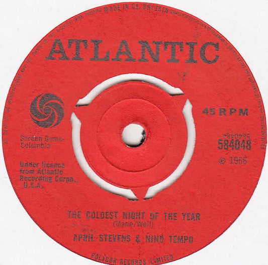 April Stevens & Nino Tempo* : The Coldest Night Of The Year (7")
