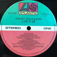 Crosby, Stills & Nash : Live It Up (LP, Album)
