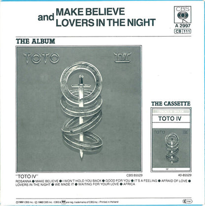 Toto : Make Believe (7", Single)