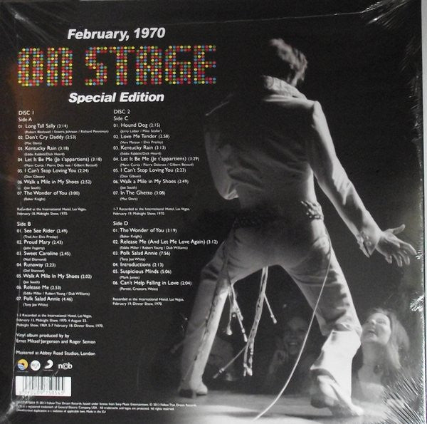 Elvis Presley : On Stage - February, 1970 - Special Edition (2xLP, Album, Ltd)