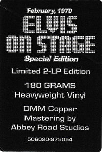 Elvis Presley : On Stage - February, 1970 - Special Edition (2xLP, Album, Ltd)