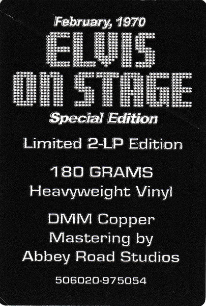 Elvis Presley : On Stage - February, 1970 - Special Edition (2xLP, Album, Ltd)