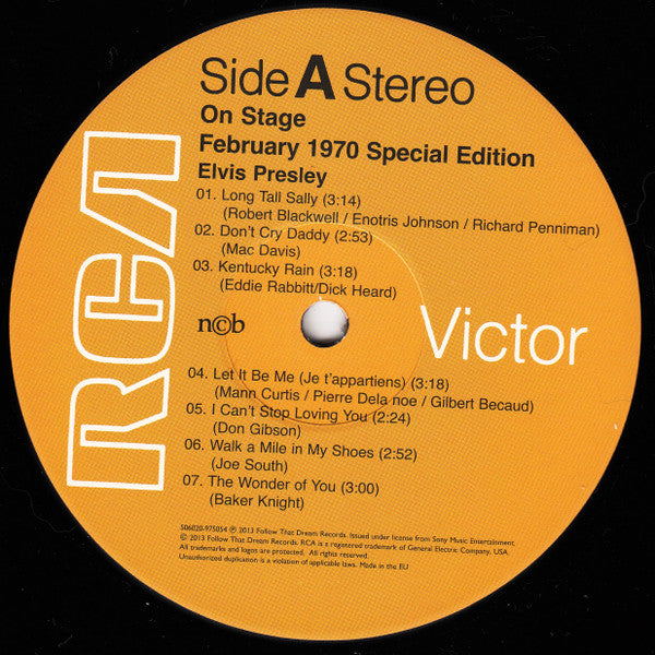 Elvis Presley : On Stage - February, 1970 - Special Edition (2xLP, Album, Ltd)